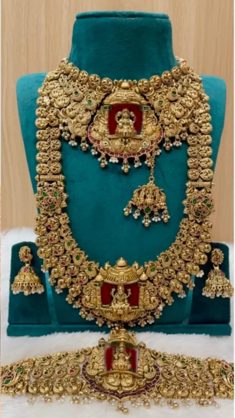 South Indian Temple Bridal Set Lakshmi Design (Full Set)