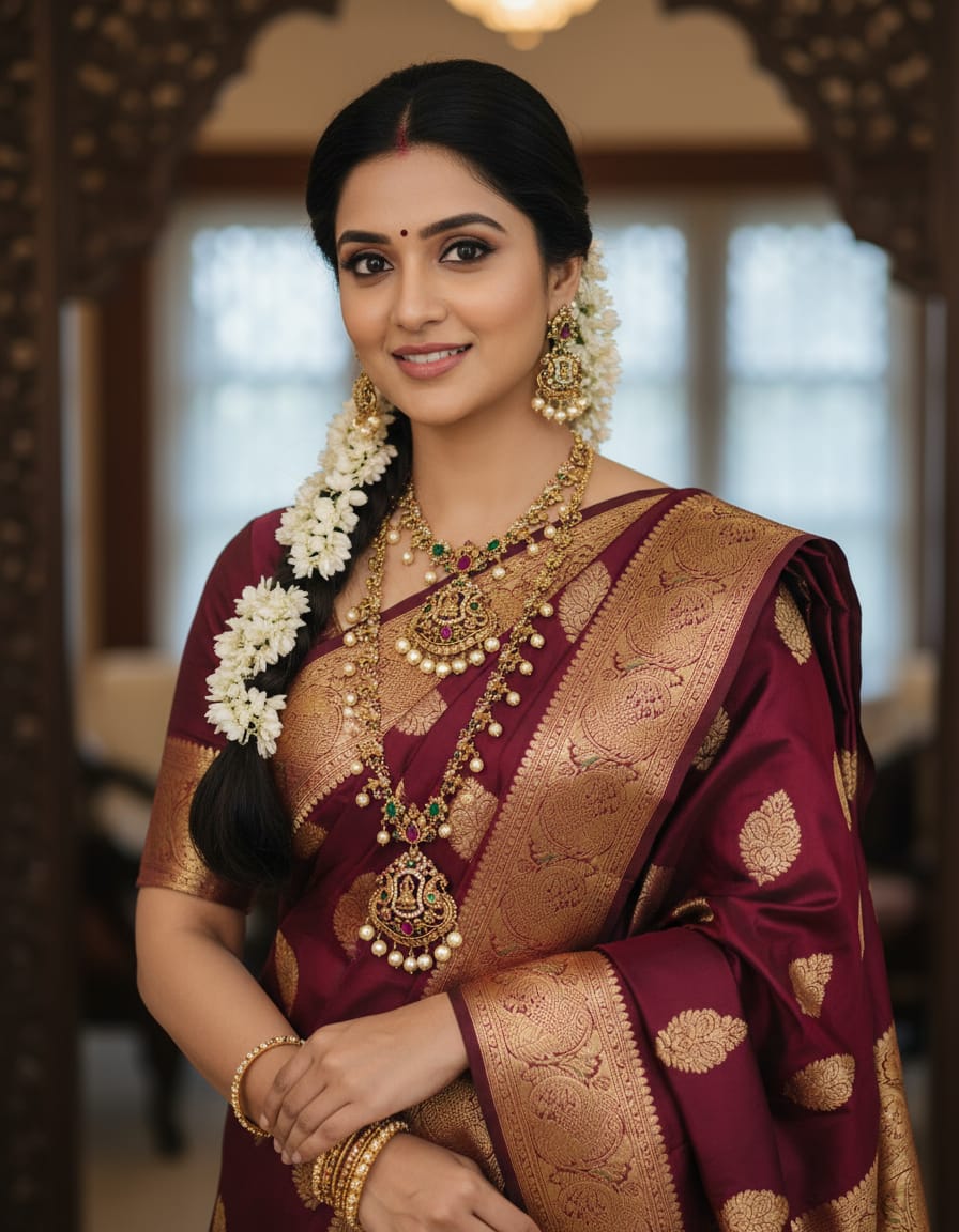 Peacock CZ Necklace Set: Gold Mehandi Polish Haram