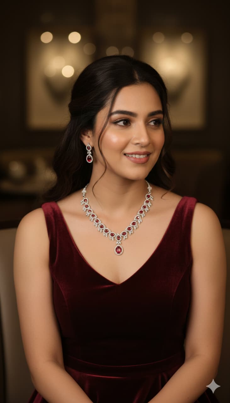 Premium Quality American Diamond Necklace