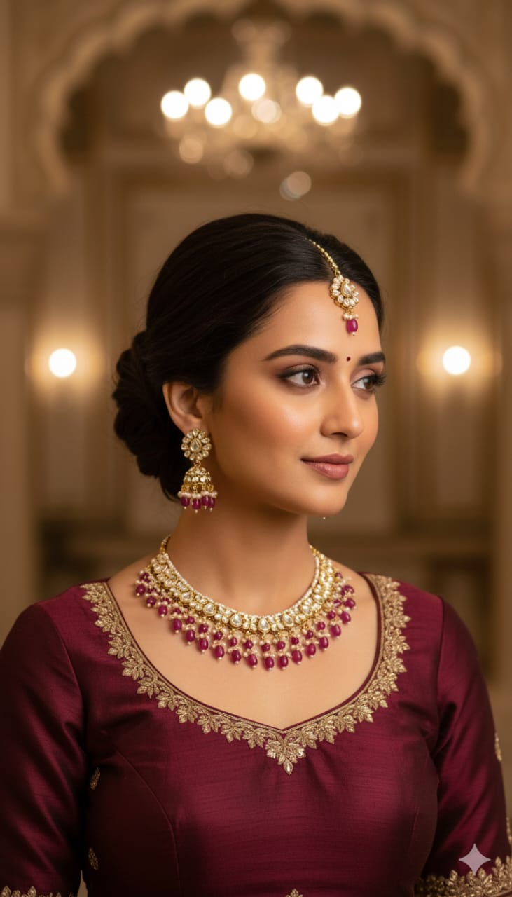 Kundan / Masonite Beads Necklace