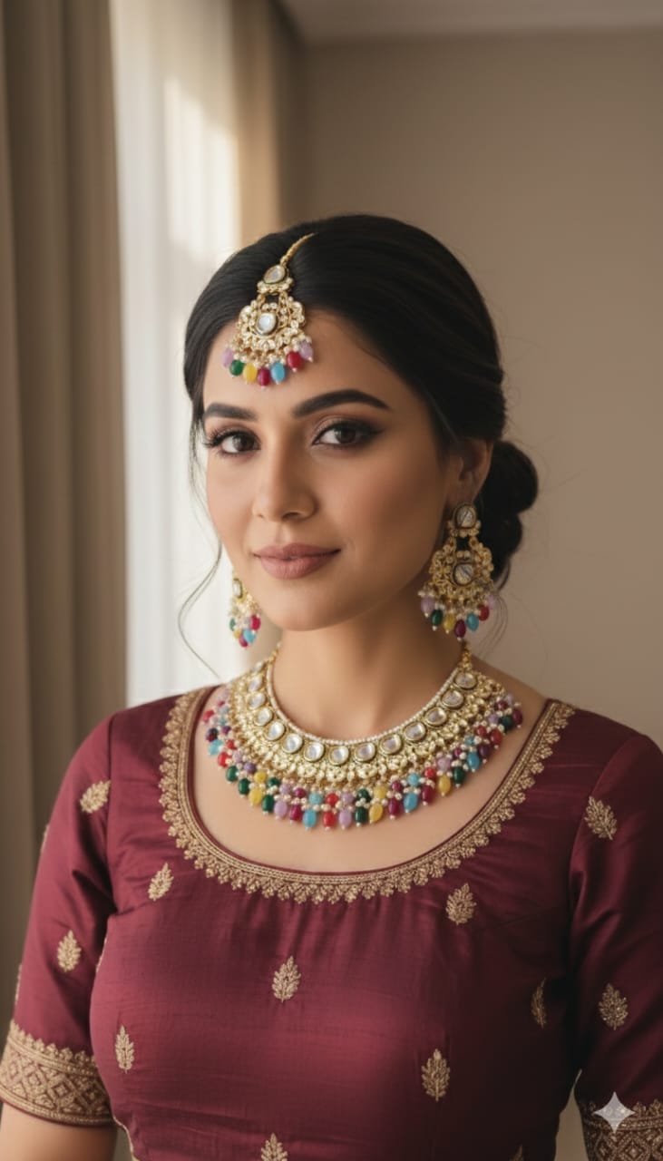 Kundan / Masonite Beads Necklace