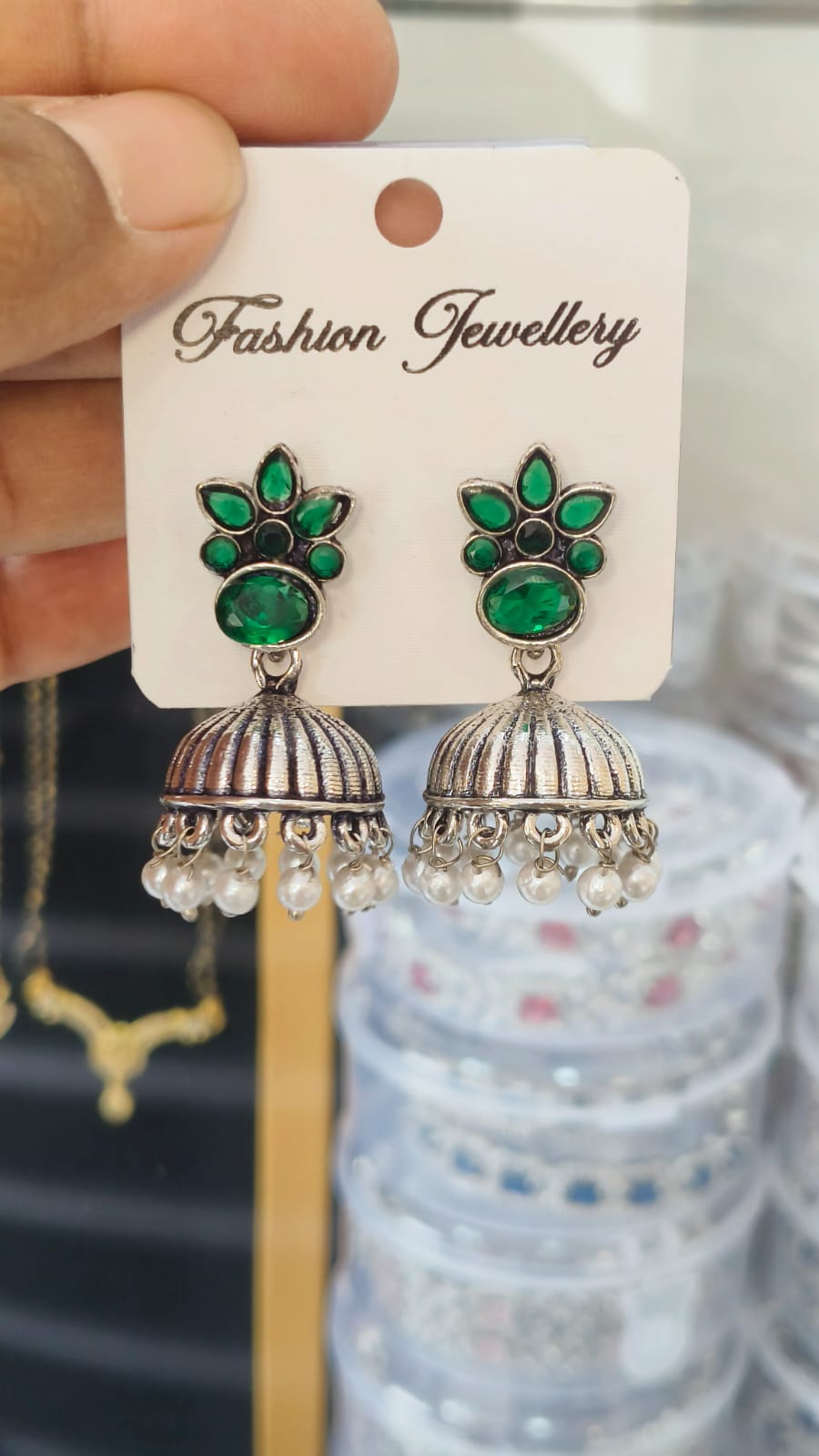 Oxidized Silver Jumkha