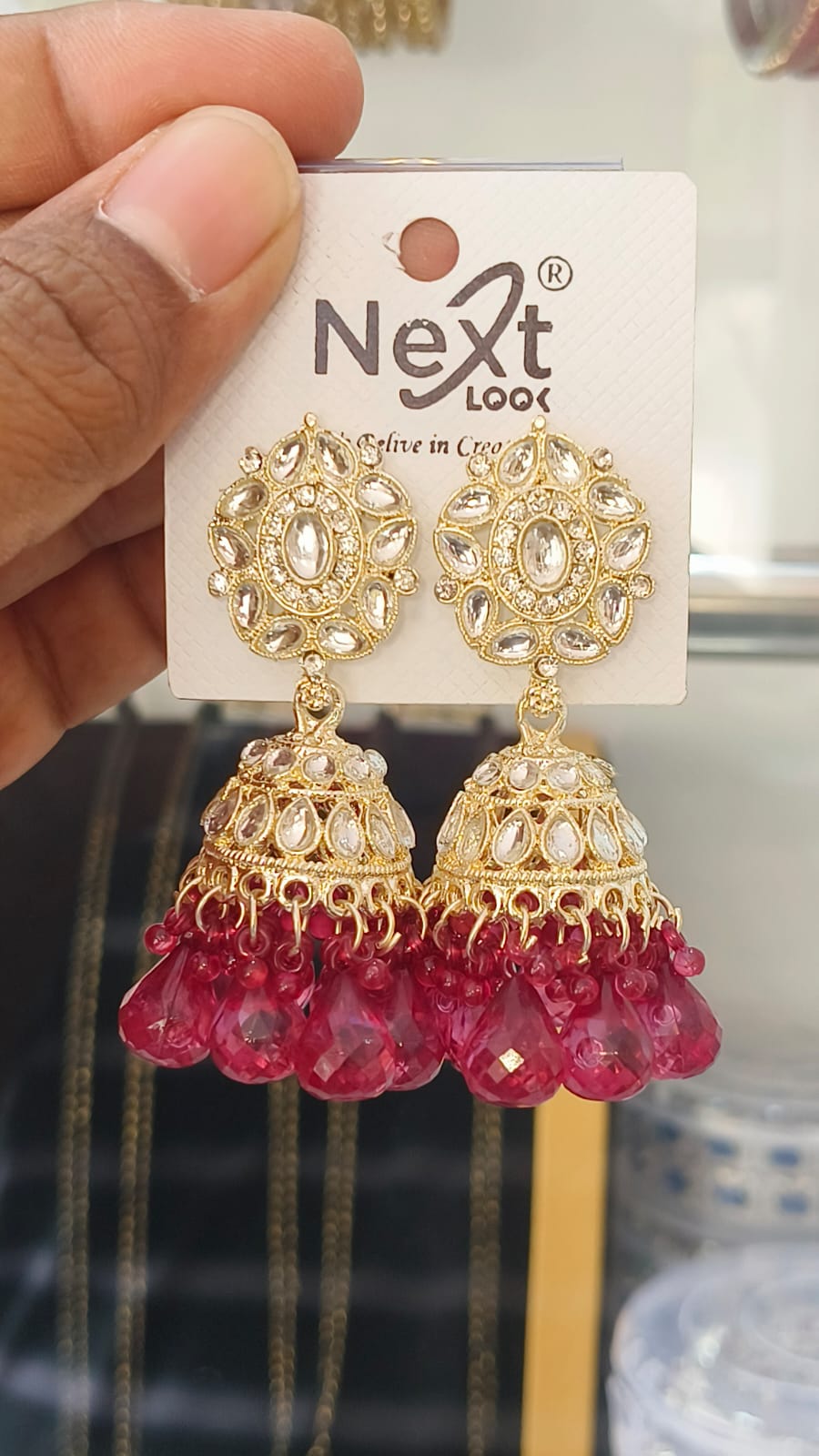 Kundan Pearl Traditional Jumkha