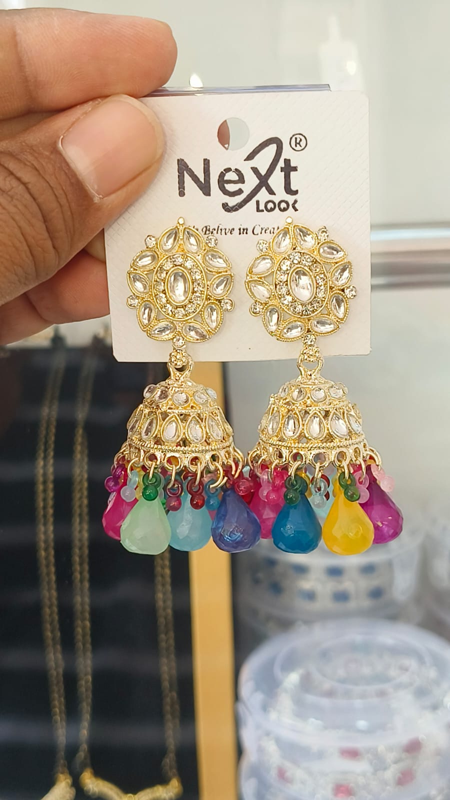 Kundan Pearl Traditional Jumkha