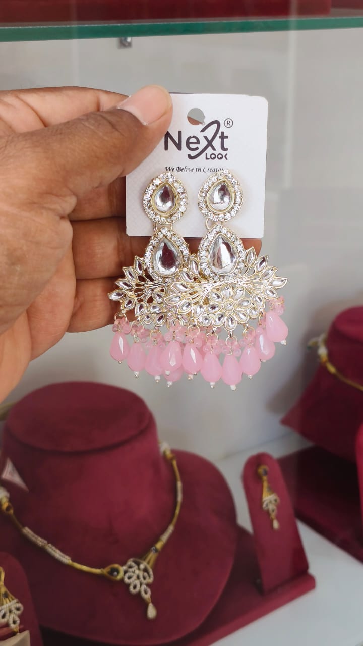 Beautiful Kundan Stone Dangle Earring