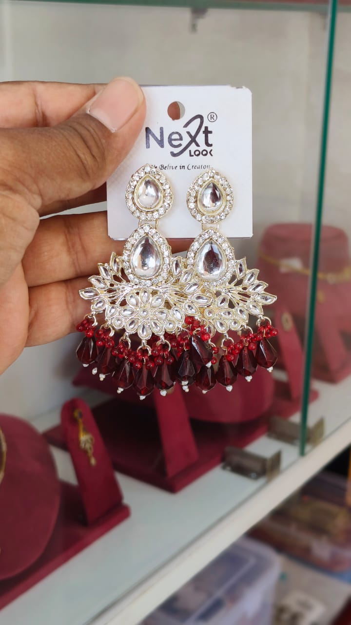 Beautiful Kundan Stone Dangle Earring