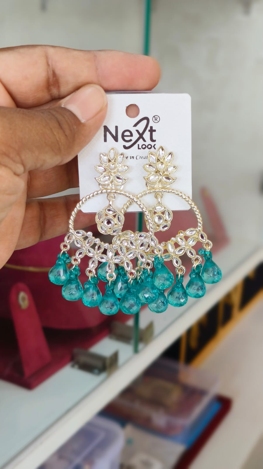 Elegant Design Kundan Dangle Earrings