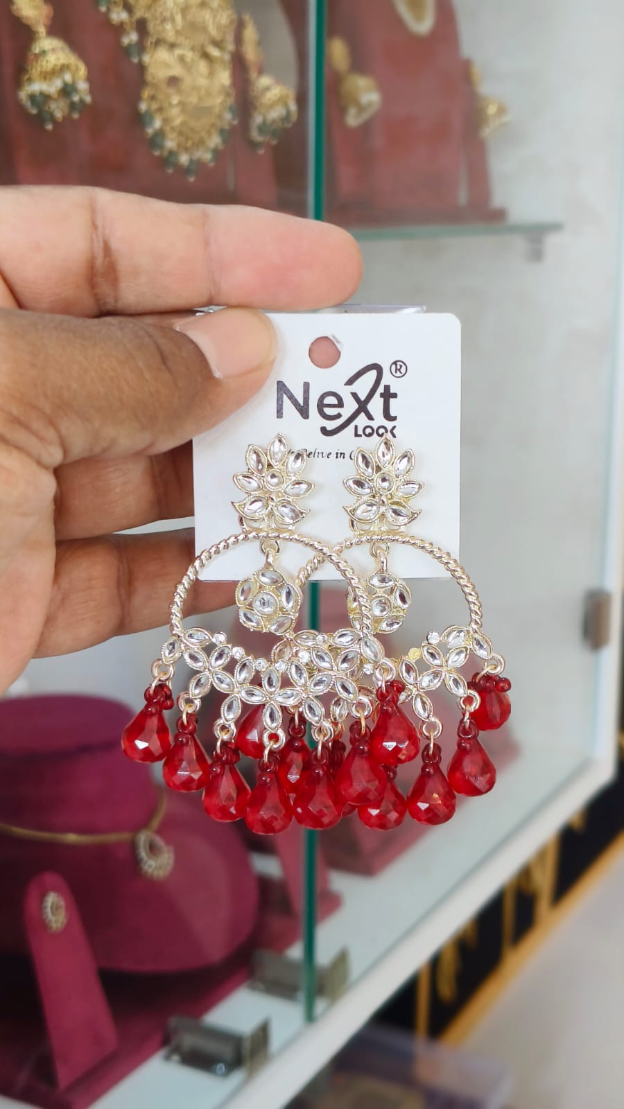 Elegant Design Kundan Dangle Earrings