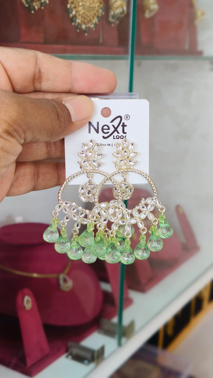 Elegant Design Kundan Dangle Earrings
