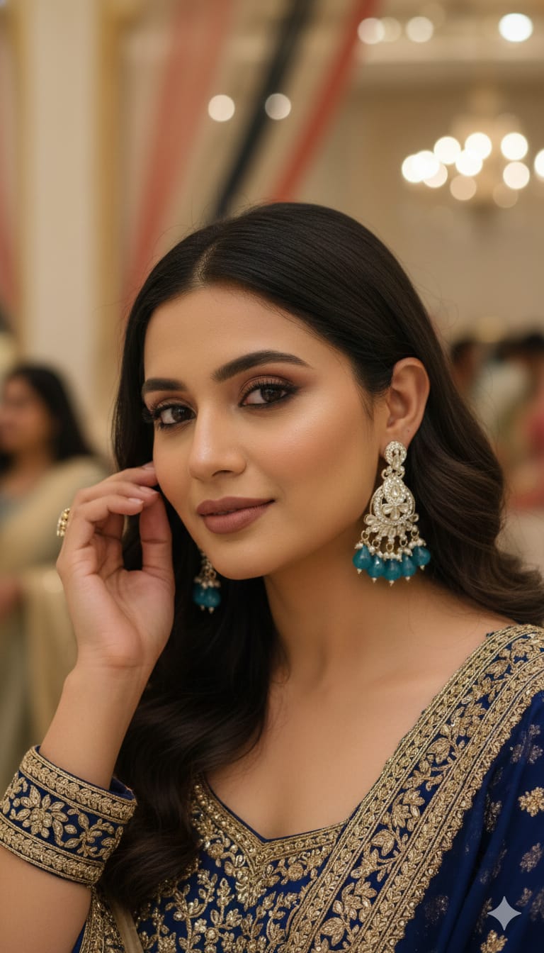 Lovely Kundan Dangle Earrings