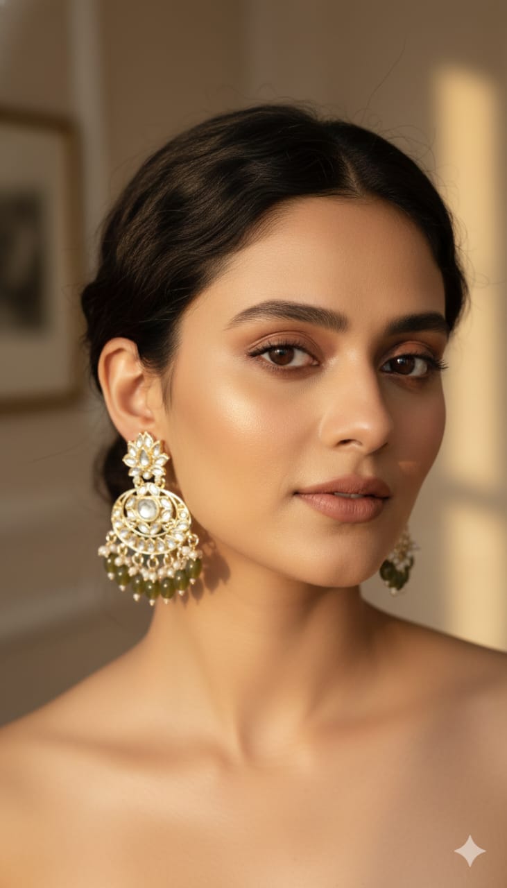 Classy Kundan Dangle Earrings