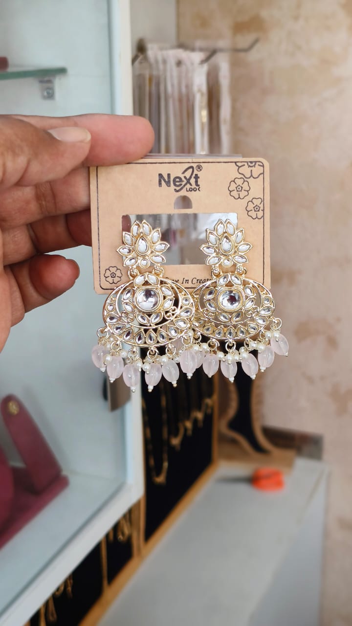 Classy Kundan Dangle Earrings