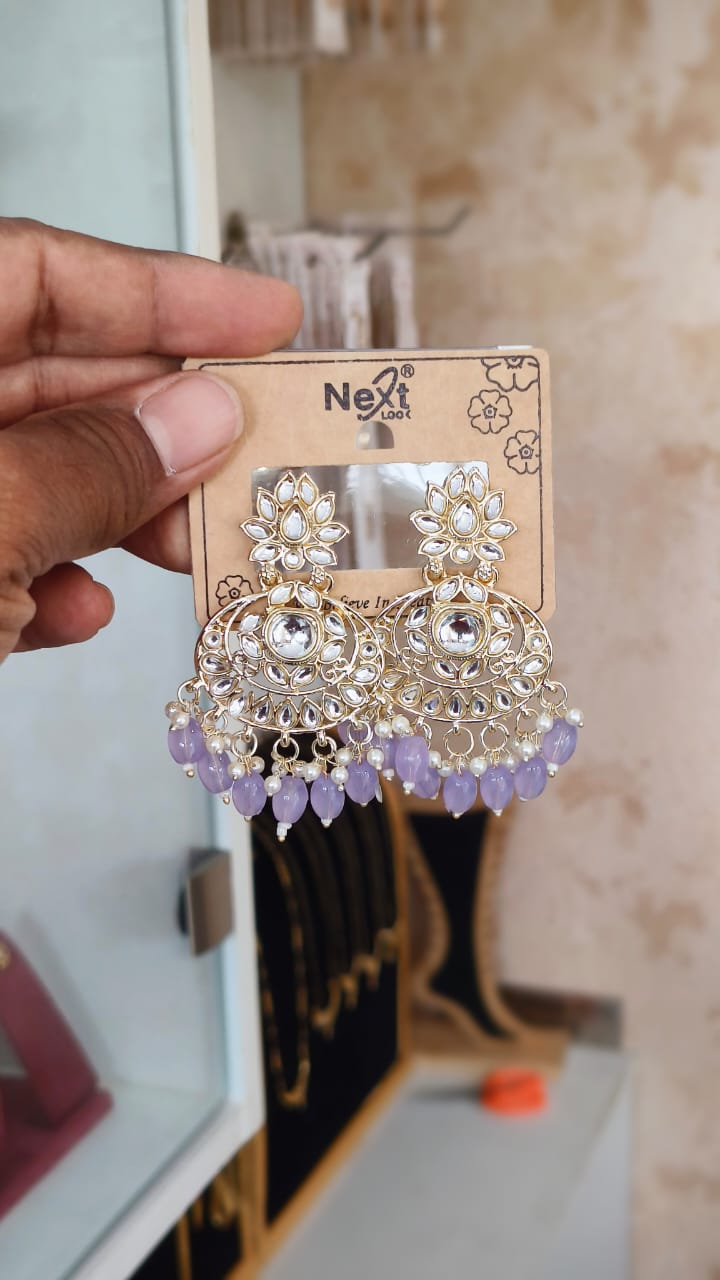 Classy Kundan Dangle Earrings