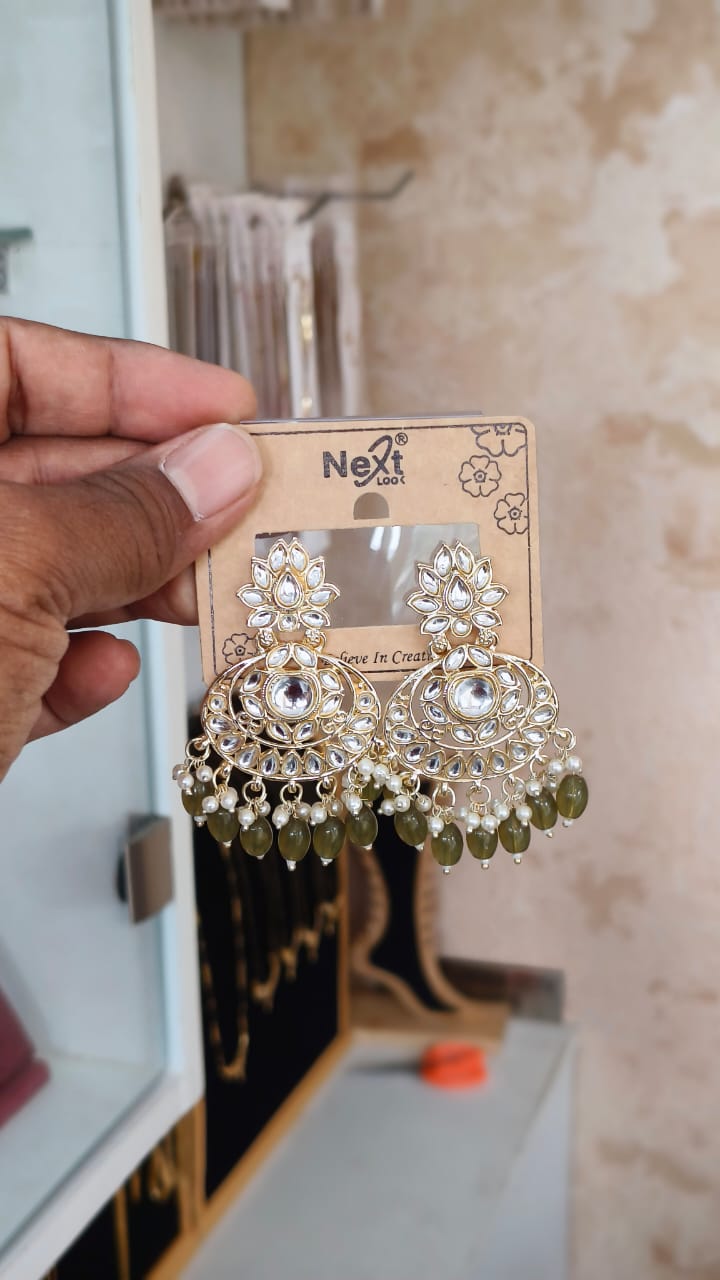 Classy Kundan Dangle Earrings