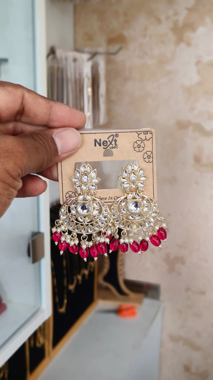 Classy Kundan Dangle Earrings