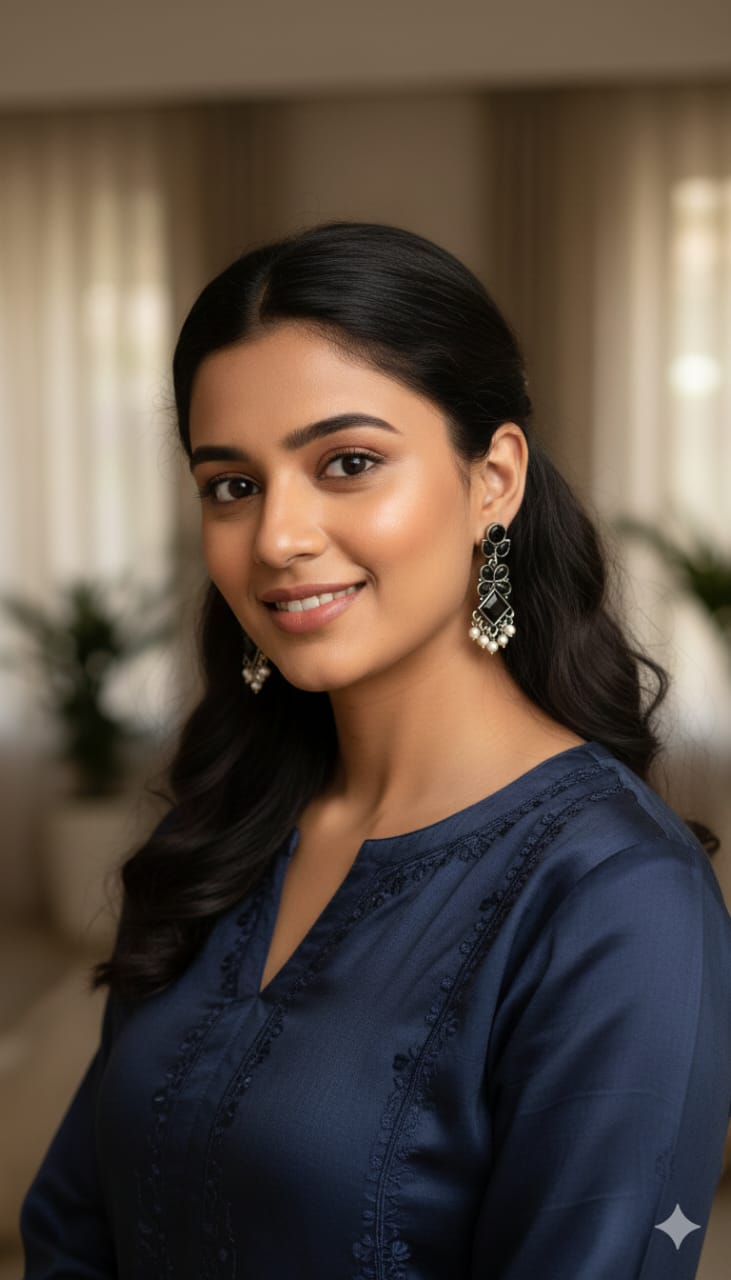 Stylish Oxidised Silver Dangle Earrings