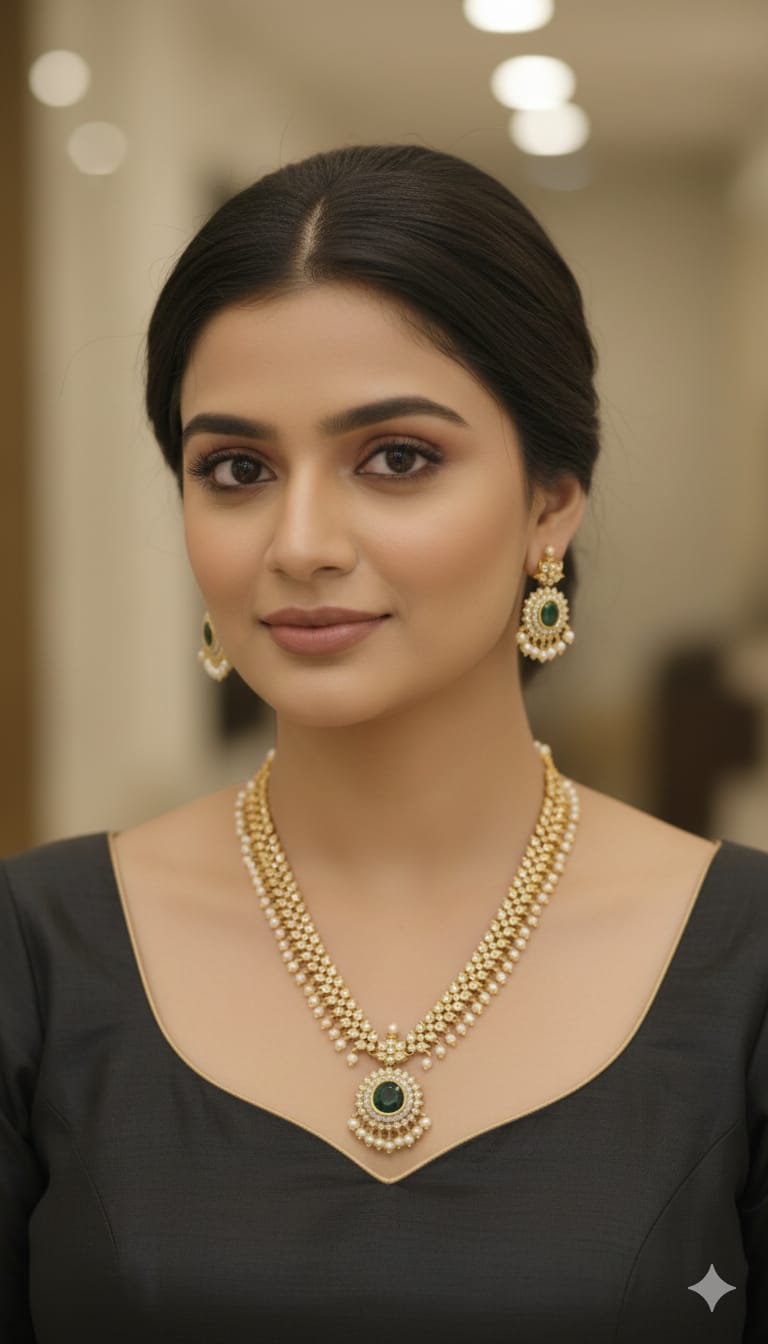 Maharani Design American Diamond Long Necklace