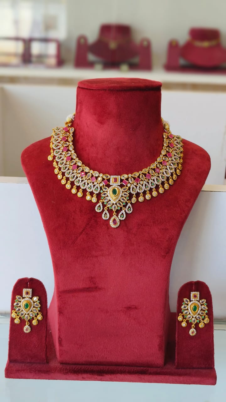 Raaghaa Wedding American Diamond Necklace
