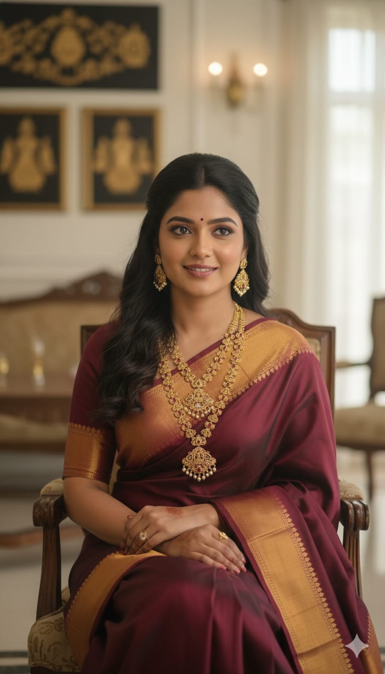 Goddess Lakshmi Ruby Stone AD Necklace Set