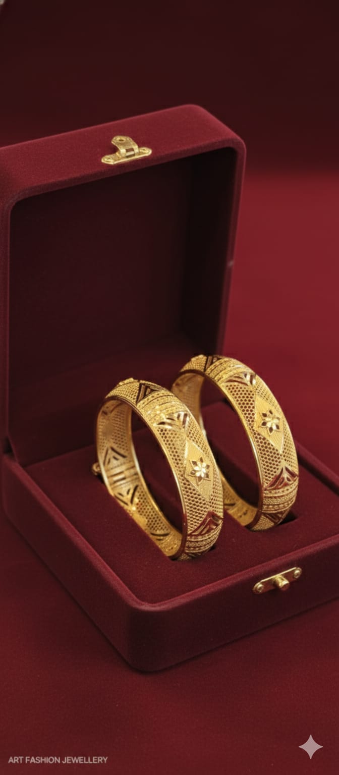 Broad 22kGold Plated Bangles