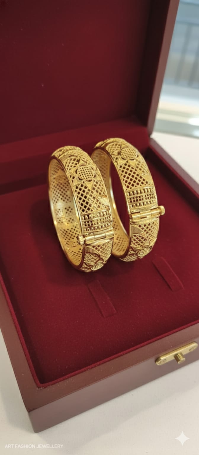 Broad 22kGold Plated Bangles