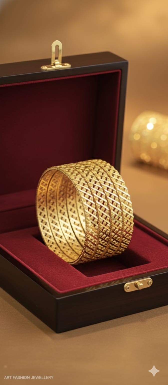 Temple Design 22kGold Plated Bangle