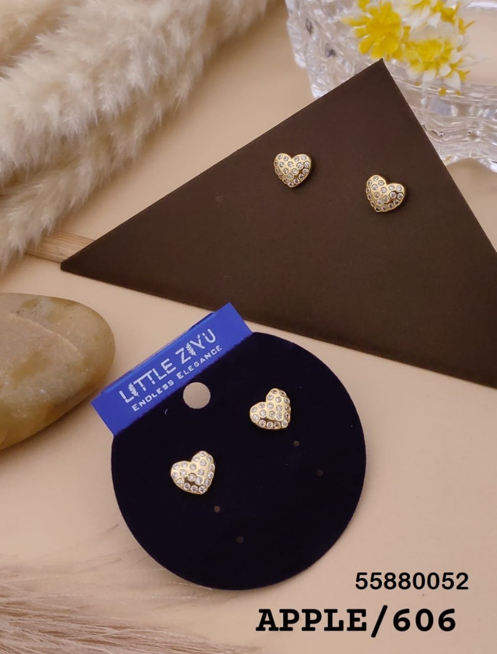Heart - Littleziyu Earrings CZ Stone