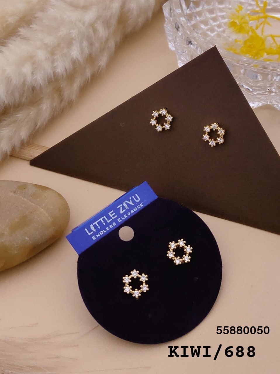 Flower - Littleziyu CZ stone Earring