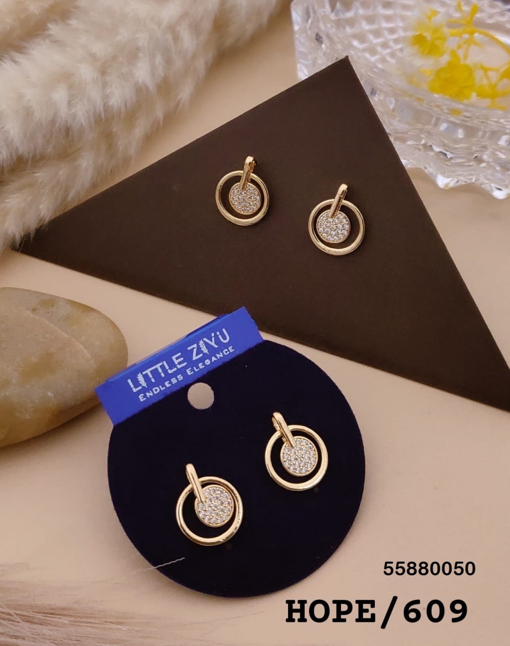 O-Littleziyu CZ Stone Earring