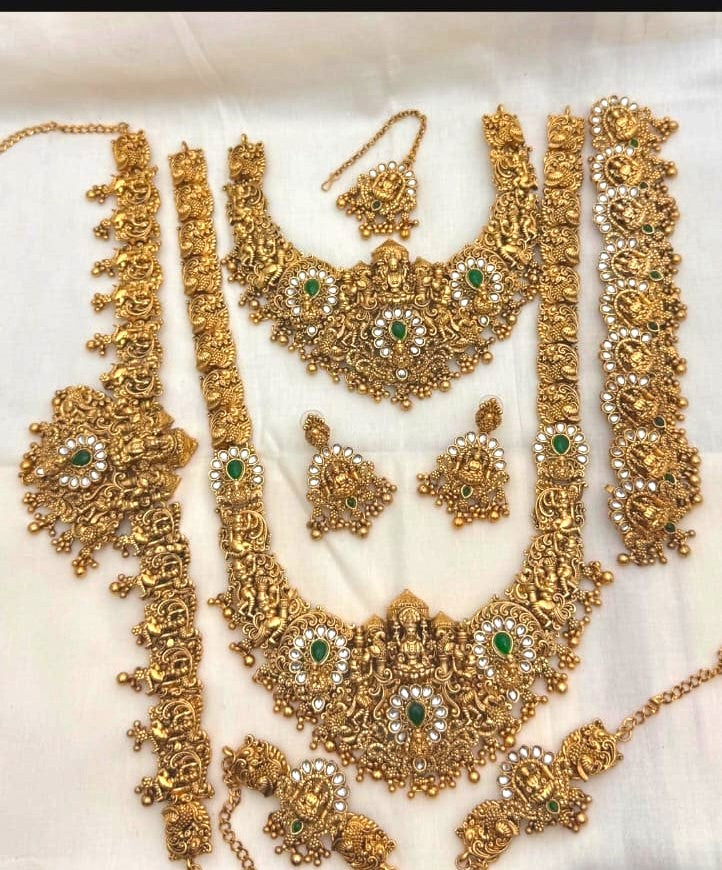 South Indian Temple Bridal Set Design 2 (Full Set)