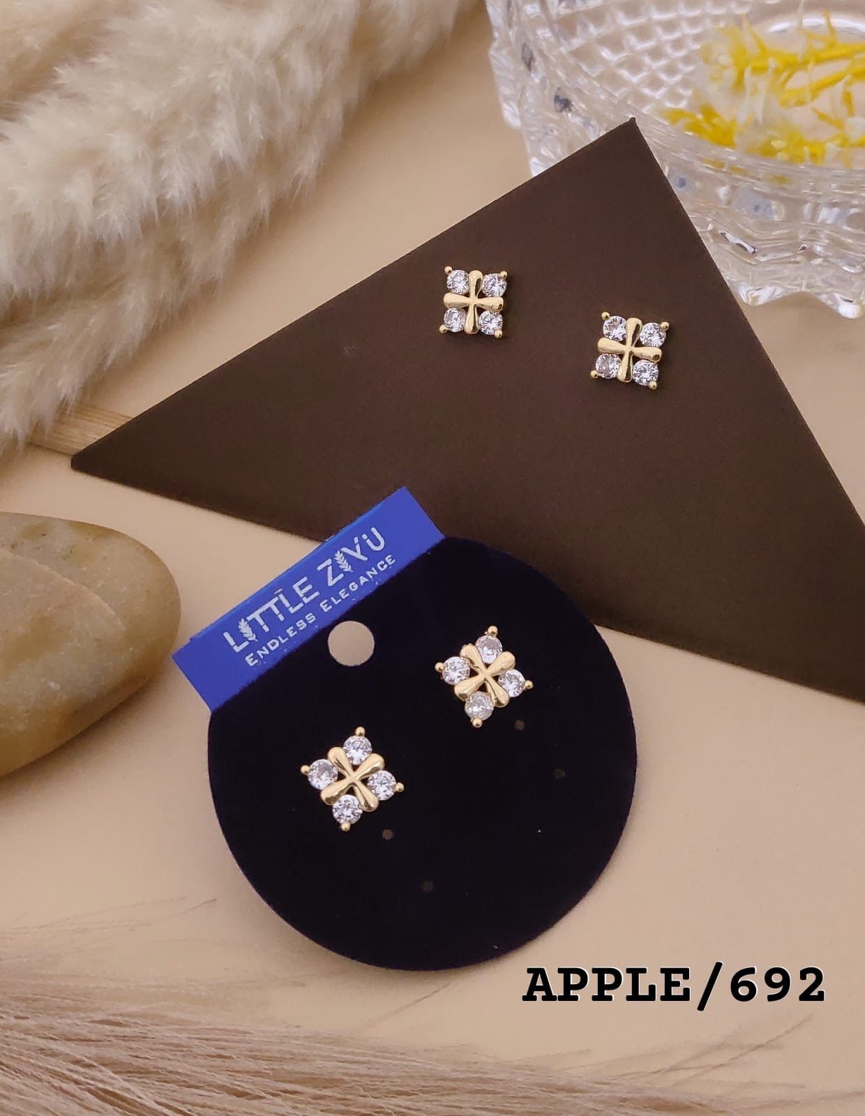 Square-LittleZiyu CZ Earring