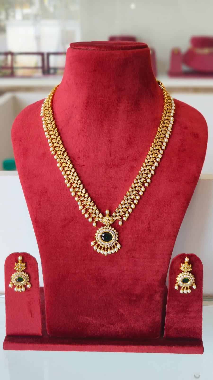 Maharani Design American Diamond Long Necklace