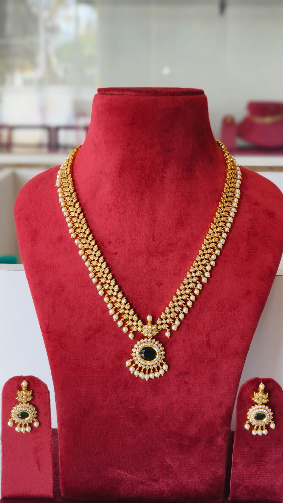 Maharani Design American Diamond Long Necklace