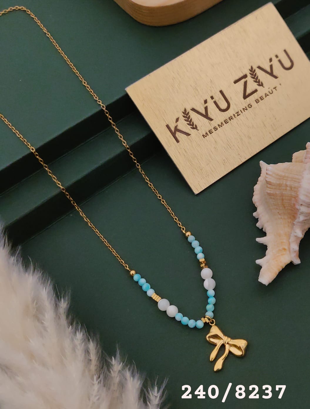 Bow Beads Chain Pendant