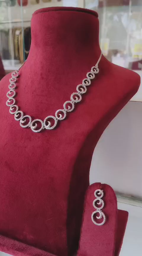 American Diamond CZ Necklace Set