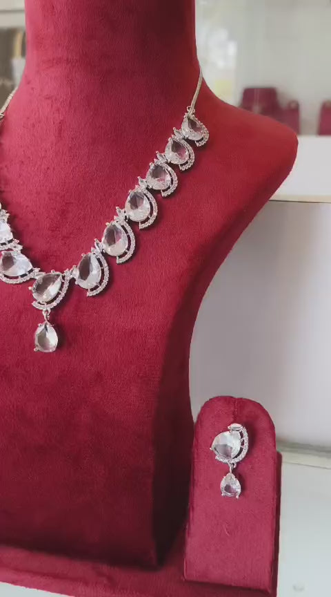 American Diamond CZ Necklace Set