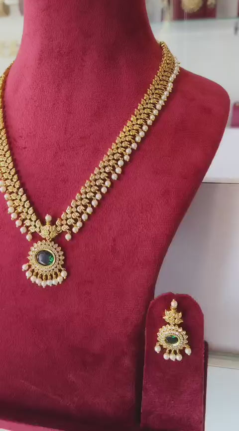 Maharani Design American Diamond Long Necklace