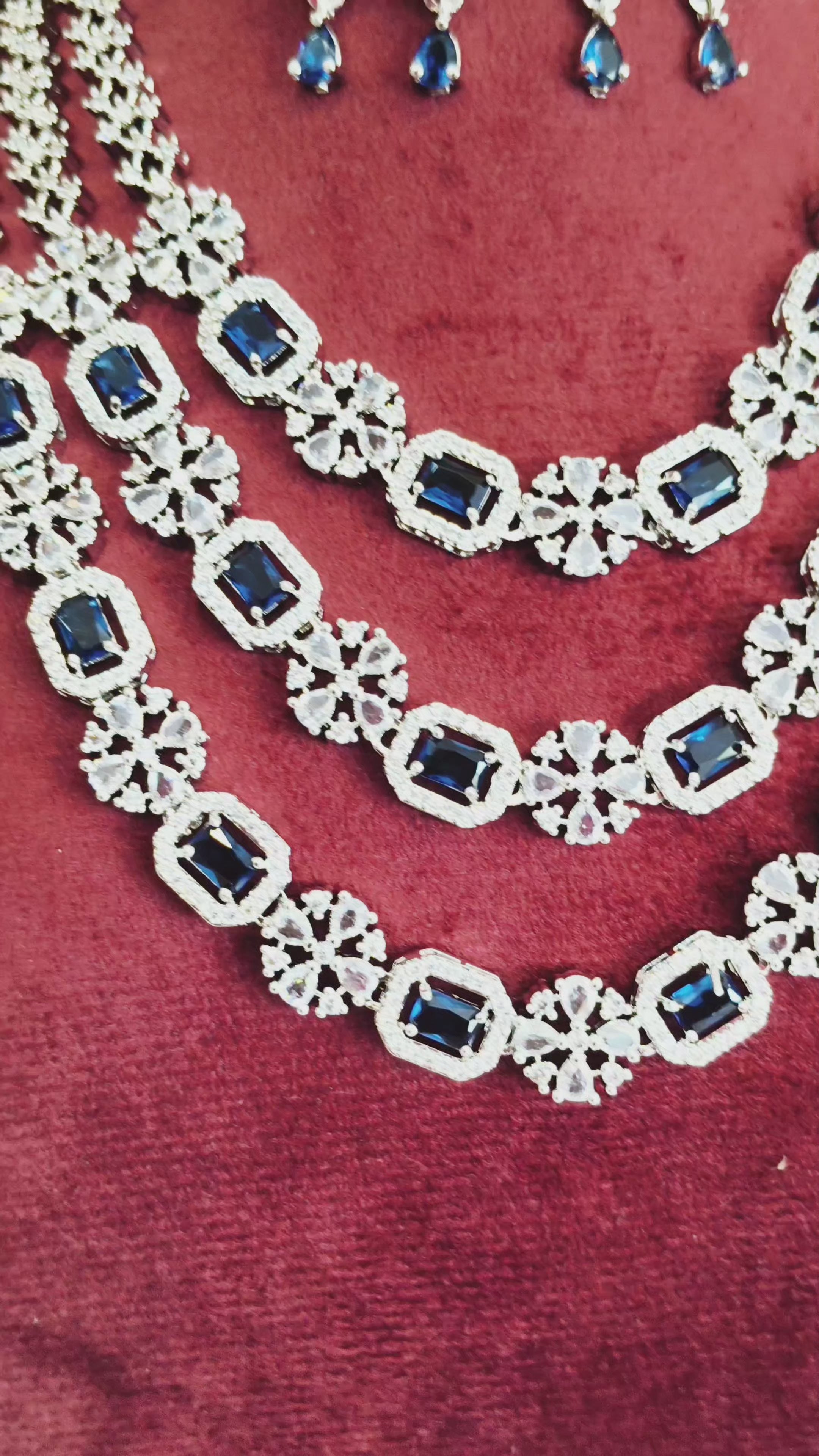 American Diamond Three Layer Beautiful Necklace