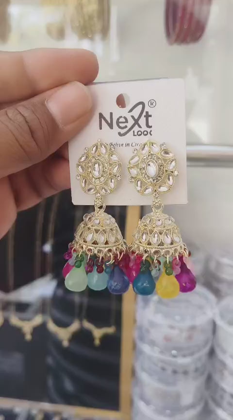 Kundan Pearl Traditional Jumkha